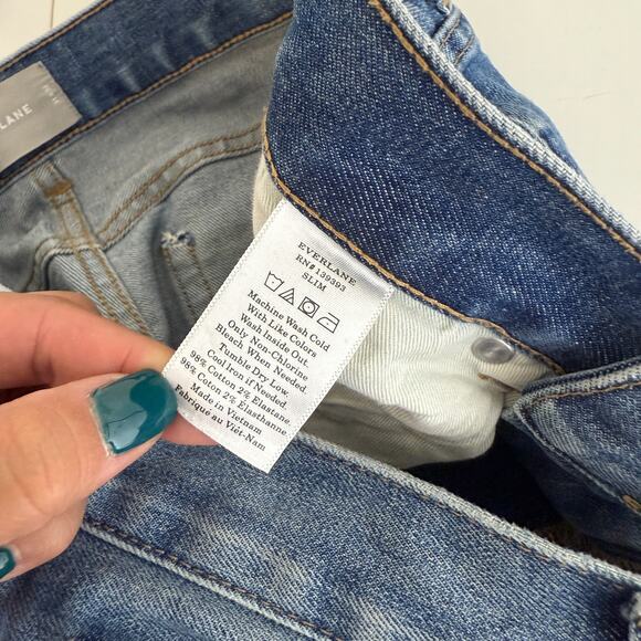 Everlane Mens Slim Leg Denim Jeans Blue - 31x32 - Picture 7 of 9